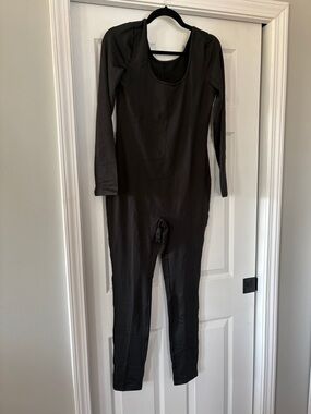 Go.G.G Black Long-Sleeve One-Piece Jumpsuit